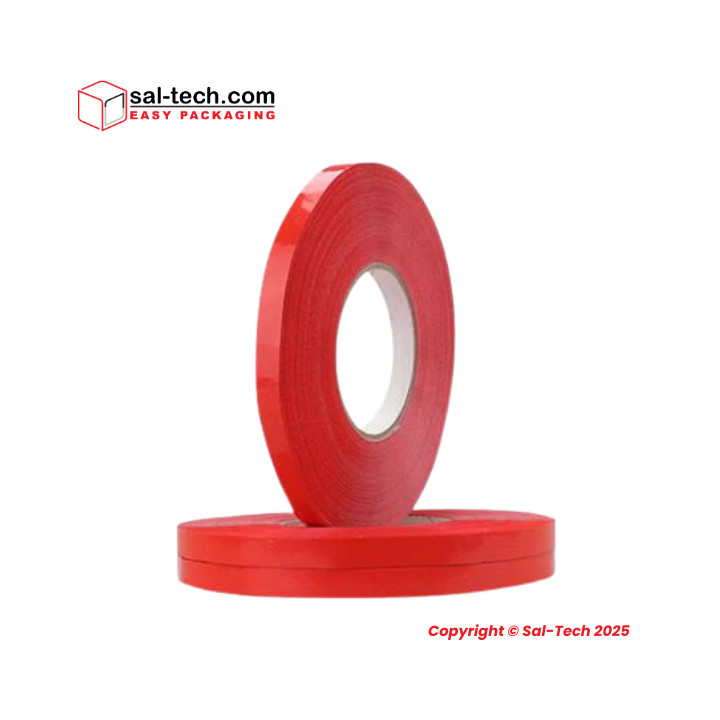 PVC Tape Rød 240 | 12mm x 66m Posetape – Sal-Tech