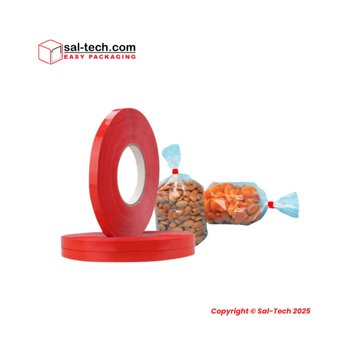 PVC Tape Rød 240 | 12mm x 66m Posetape – Sal-Tech