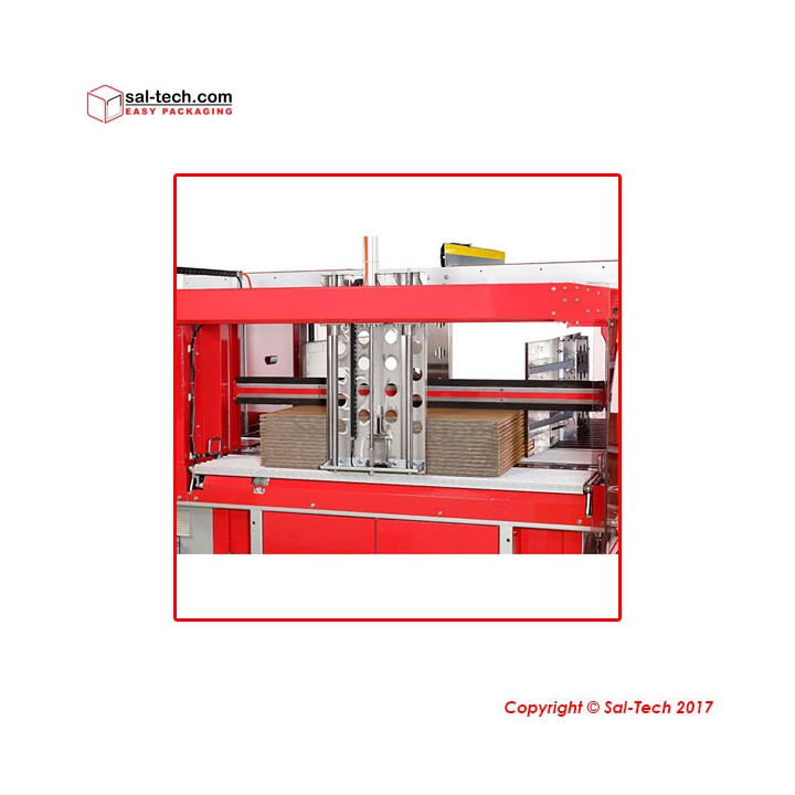 STEP TP-702CCQ Corrugated Strapping Machines with 3-Sides Squaring Function